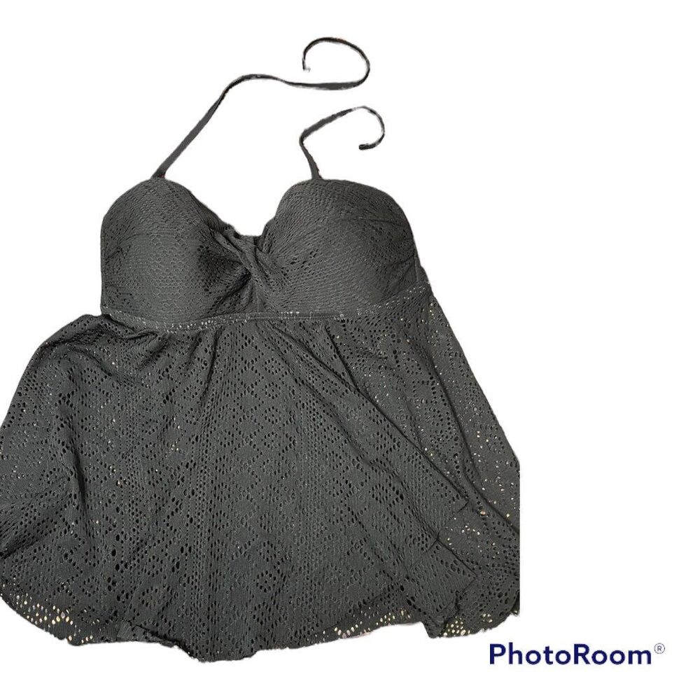tankini top medium black merona‎
